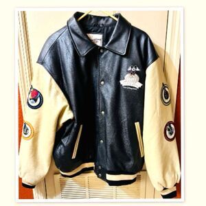 Vintage 2000 Walt Disney World "100 Years of Magic" Leather Bomber Jacket